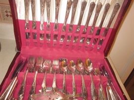Large Flatware set, silver plate