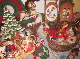 Christmas decor, vintage hand made pieces