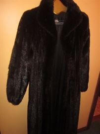 Mink Coat full length, Black
