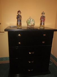 Black Lacquer chest of drawers