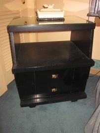 Black Lacquer nightstands ( matching set )