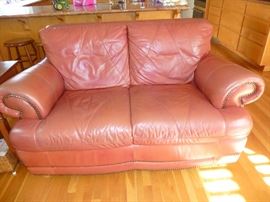 Leather Love Seat