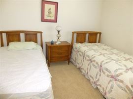 Twin Beds and Night Stand by White Furniture Co.