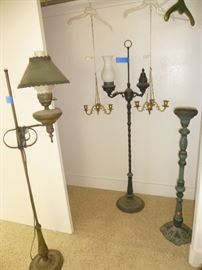 Vintage Lamps and Candle Stands