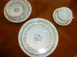 Princess China "Bridal Wreath" Service for 8 with 7 pieces to each serving.
