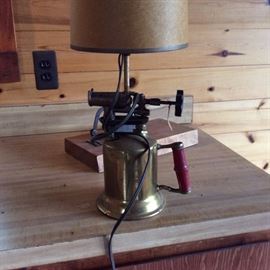 NEAT LAMP MADE OUT OF A BLOW TORCH
