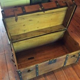 ONE OF SEVERAL WOODEN CHEST BOXES