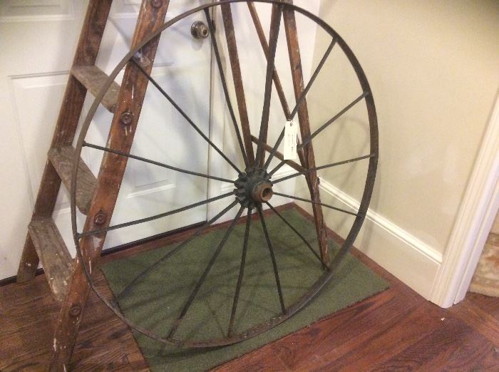 Antique buggy wheel