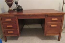 Very solid desk that comes apart for moving; In very good shape.