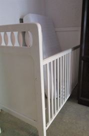 Baby bed, mattress, and sheets