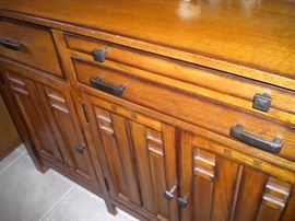 Aspen Home Mission style buffet/hutch/china cabinet/flatware drawer (great for homes with limited kitchen cabinet space)