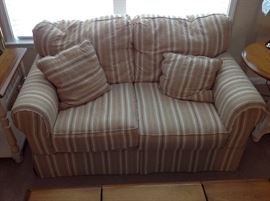 Stripe Upholstered Loveseat