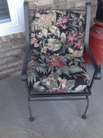 Black Metal Mesh Rocking Patio Chair w/ Cushion - 2 of 2