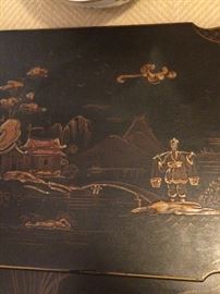 Top surface of the stacked Asian table