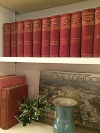 Red bound Charles Dickens' Works