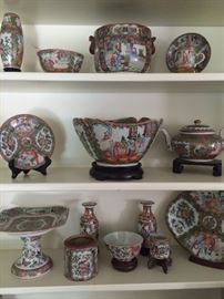Wonderful variety of Famille Rose porcelain dishes