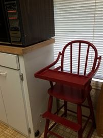 Red high chair