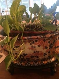 Imari porcelain foot bath