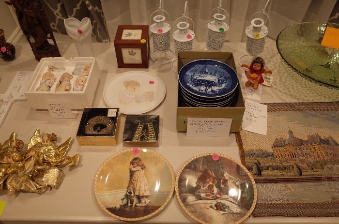 collectible plates and decorations