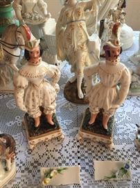 British or Continental porcelain statues