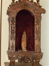 European Tabernacle with Fresco Style Painting on Ceiling