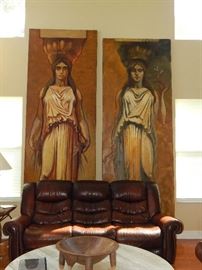 Large Oil on Canvas Paintings- 5 Available