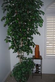LARGE SILK TREE, DECORATIVE METAL PCS, STAND