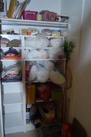 SEWING NOTIONS, FABRIC - SHELVING IS ALSO FOR SALE