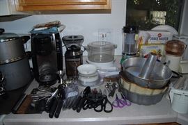 SMALL APPLIANCES, SCISSORS, BAKEWARE ETC.
