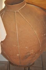 LARGE SOUTHWEST POTS ON STANDS - ONE OF TWO