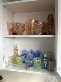 Lots of antique glass