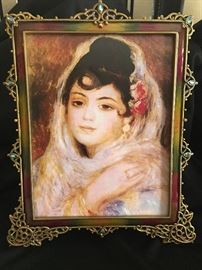 Jay Strongwater picture frame for 8x10 picture.  has the original tag still on it from Neiman Marcus.  Paid $897 for the frame. 