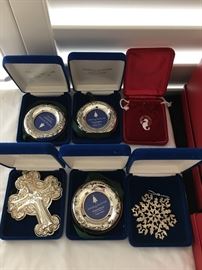 Sterling Christmas ornament, Reed and Barton, Waterford, Christofle