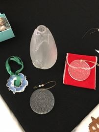 Lalique...ornaments and vase