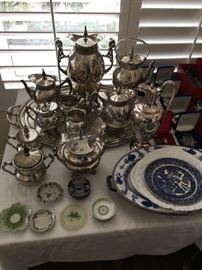 Silverplate coffee and tea service