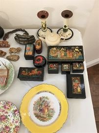 Collection of Russian boxes 