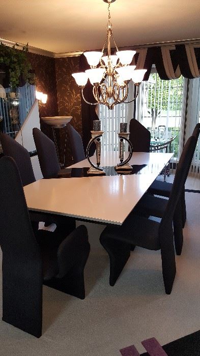 Dining room table with 8 chairs