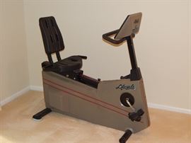 Lifecycle exercise bike. Works with 9 volt battery.