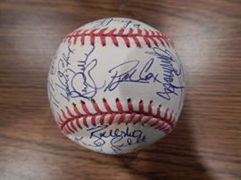 Autographed Baseball. Atlanta Braves' team autographed baseball. 1998 106 win season.