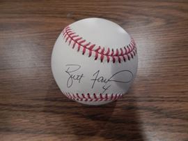 NFL. Brett Favre autographed ball. Baseball!