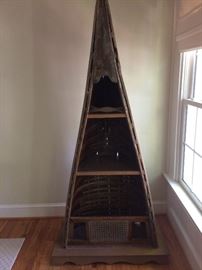 Old canoe bookshelf... from Canada.