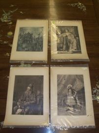 Mezzotint and lithos