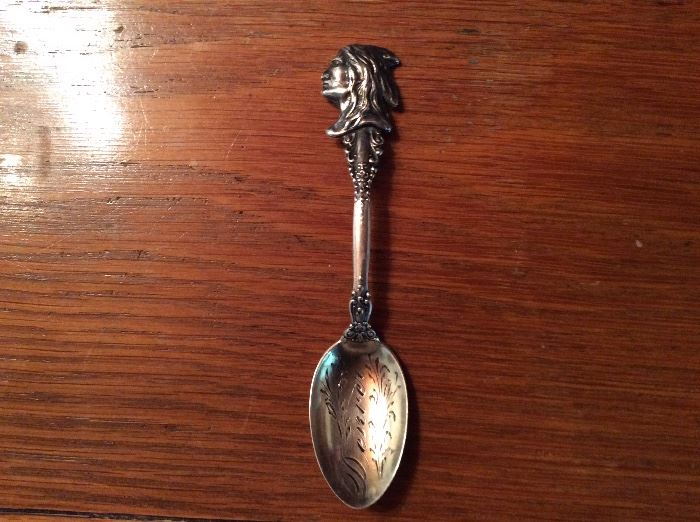Sterling Indian head Denver souvenir spoon