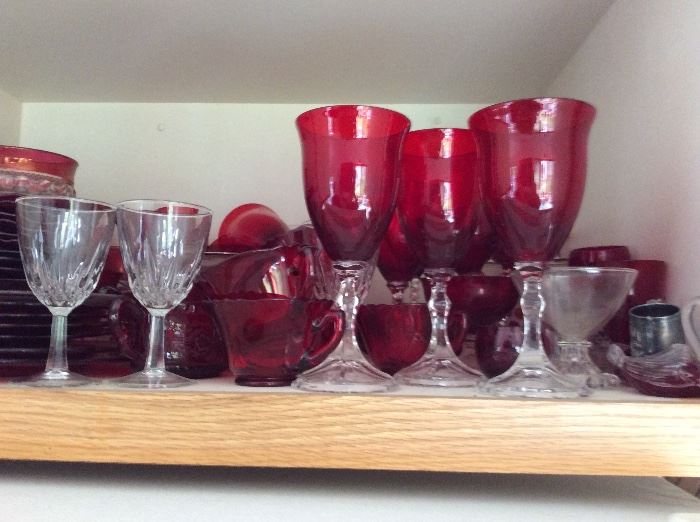 Red flash glass great for holidays