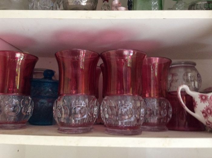 Red flash glass,