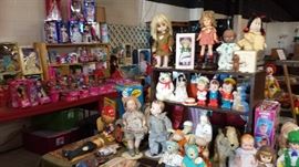 Over 200 vintage and collectible dolls!! Shirley Temple, Barbie, Cabbage Patch, Kewpie and many more. This is the first of 4 sales with over 1000 dolls!!