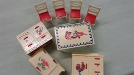 Vintage doll furniture. Renwal doll house furniture