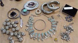 Much costume and sterling jewelry