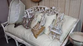 From Kelly Littman's "Farmstead" many new items!!Wonderful Rattan sofa, plus much, much home décor