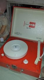 Imperial "Party Time" cool orange record player-WORKS!